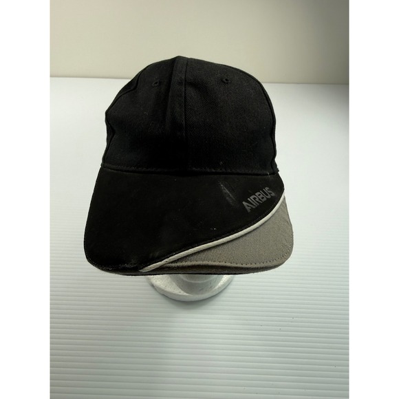 Airbus‎ Aviation Corporate Baseball Cap Black Grey Layered Brim Adjustable Hat